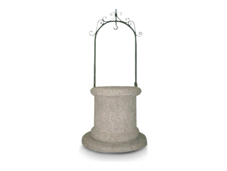 Dekorativer Brunnen Carobbio Pozzo 01 aus Stein mit Metallbogen