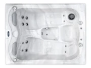 Jacuzzi Emerald Basic văzut de sus – amplasarea duzelor pe șezlonguri și pe șezut