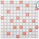 Embossed glass-ceramic mosaic Gerbera – mosaic sheet