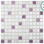 Embossed glass-ceramic mosaic Viola – mosaic sheet
