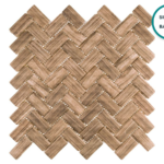 Glass-ceramic herringbone mosaic Flores – mosaic sheet