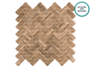 Glass-ceramic herringbone mosaic Flores – mosaic sheet
