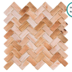 Glass-ceramic herringbone mosaic Graciosa – mosaic sheet