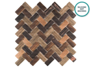 Glass-ceramic herringbone mosaic Pico – mosaic sheet