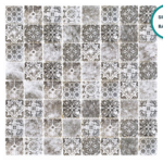 Glass-ceramic patterned mosaic Bergamo – mosaic sheet