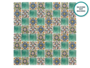 Glass-ceramic patterned mosaic Jade – mosaic sheet