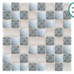 Glass-ceramic patterned mosaic Labradorite – mosaic sheet
