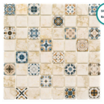 Glass-ceramic patterned mosaic Orvieto – mosaic sheet