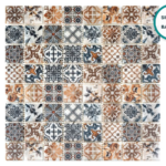 Glass-ceramic patterned mosaic Valencia – mosaic sheet
