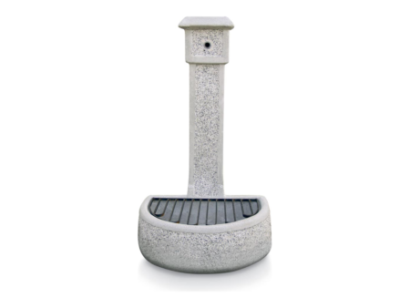 Garden fountain tap Carobbio FV02 – column and semicircular trough with grate