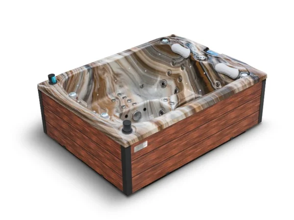 Jacuzzi Emerald în Tuscan Sun cu elemente luminate în albastru