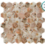 Hexagonal glass-ceramic mosaic Amaranto – mosaic sheet