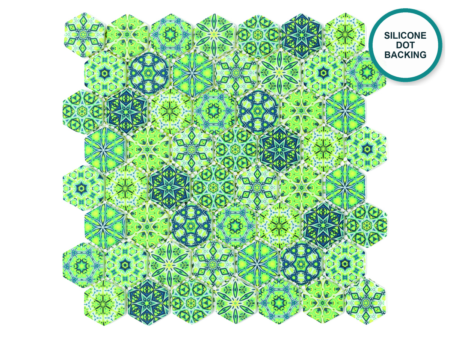 Hexagonal glass-ceramic mosaic Bambù – mosaic sheet