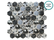Hexagonal glass-ceramic mosaic Baveno – mosaic sheet