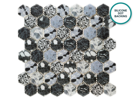 Hexagonal glass-ceramic mosaic Baveno – mosaic sheet