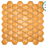 Hexagonal glass-ceramic mosaic Boa Vista – mosaic sheet