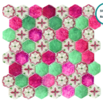 Hexagonal glass-ceramic mosaic Bougainvillea – mosaic sheet