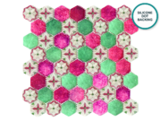 Hexagonal glass-ceramic mosaic Bougainvillea – mosaic sheet