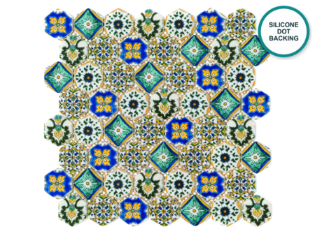 Hexagonal glass-ceramic mosaic Capodimonte – mosaic sheet
