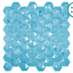 Hexagonal glass-ceramic mosaic Cayo Largo – mosaic sheet