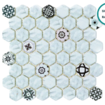 Hexagonal glass-ceramic mosaic Cervo – mosaic sheet
