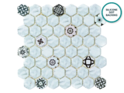 Hexagonal glass-ceramic mosaic Cervo – mosaic sheet