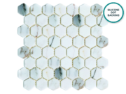Hexagonal glass-ceramic mosaic Cipollino – mosaic sheet