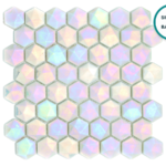 Hexagonal glass-ceramic mosaic Contadora – mosaic sheet