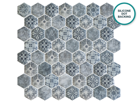 Hexagonal glass-ceramic mosaic Cumbria – mosaic sheet
