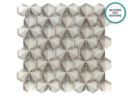 Hexagonal glass-ceramic mosaic Dolomia – mosaic sheet
