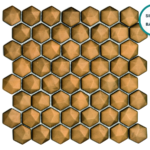 Hexagonal glass-ceramic mosaic Fogo – mosaic sheet