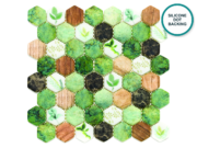 Hexagonal glass-ceramic mosaic Foresta – mosaic sheet