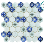 Hexagonal glass-ceramic mosaic Hallstatt – mosaic sheet