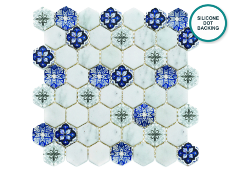 Hexagonal glass-ceramic mosaic Hallstatt – mosaic sheet
