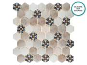 Hexagonal glass-ceramic mosaic Jura – mosaic sheet