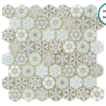 Hexagonal glass-ceramic mosaic Kashgar – mosaic sheet