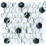 Hexagonal glass-ceramic mosaic Lasa – mosaic sheet