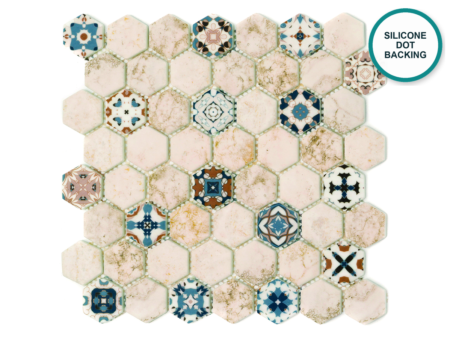 Hexagonal glass-ceramic mosaic Moleanos – mosaic sheet