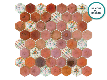 Hexagonal glass-ceramic mosaic Montepulciano – mosaic sheet