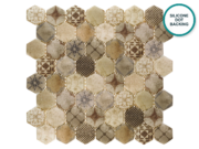 Hexagonal glass-ceramic mosaic Nocciola – mosaic sheet