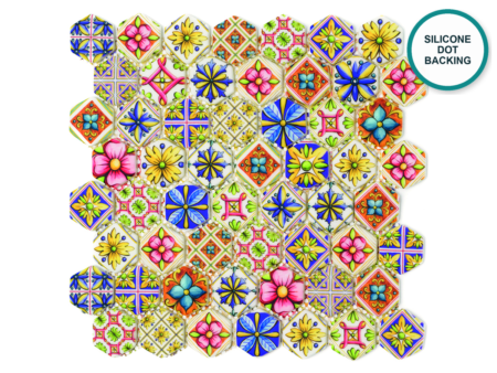 Hexagonal glass-ceramic mosaic Oaxaca – mosaic sheet