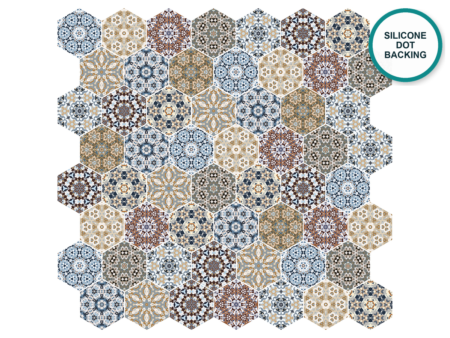 Hexagonal glass-ceramic mosaic Orta – mosaic sheet