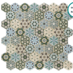 Hexagonal glass-ceramic mosaic Palmyra – mosaic sheet