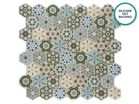 Hexagonal glass-ceramic mosaic Palmyra – mosaic sheet