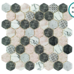 Hexagonal glass-ceramic mosaic Pernice – mosaic sheet