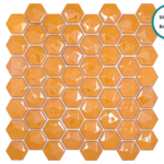 Hexagonal glass-ceramic mosaic Punta Cana – mosaic sheet