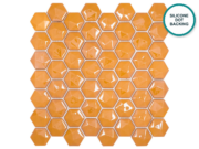 Hexagonal glass-ceramic mosaic Punta Cana – mosaic sheet