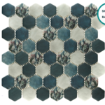Hexagonal glass-ceramic mosaic Strelitzia – mosaic sheet