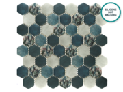 Hexagonal glass-ceramic mosaic Strelitzia – mosaic sheet