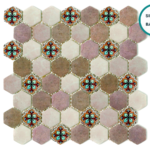 Hexagonal glass-ceramic mosaic Sulmona – mosaic sheet